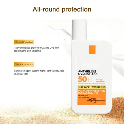 Ying59 Face Sunscreen Ultra SPF50+ Body Sunscreen Anti-Imperfection Anti-Shine Invisible Fluid Waterproof